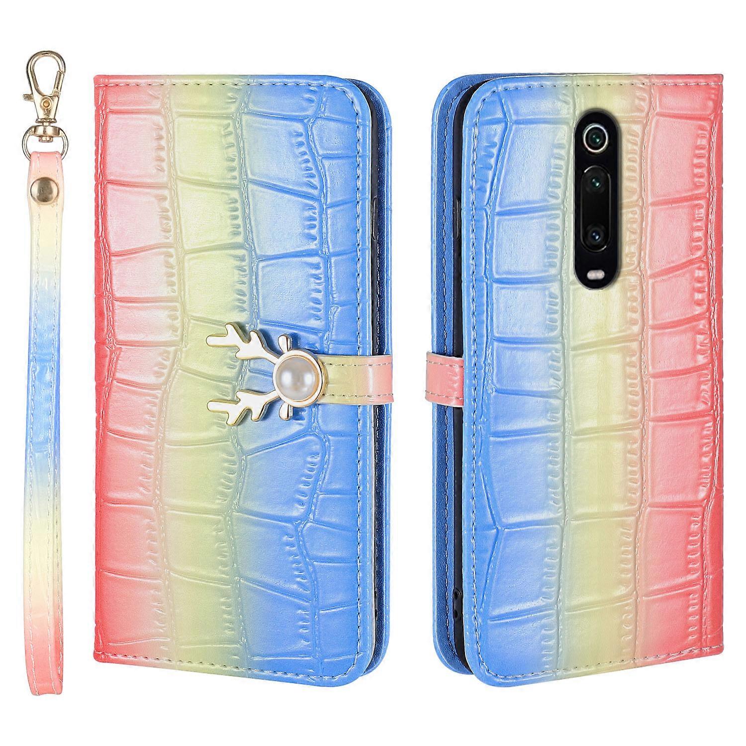 Elk Pattern Phone Case for Redmi k20 with Card Holder, lanyard, PU Leather Material, Wallet Function, Corner Fall Protection