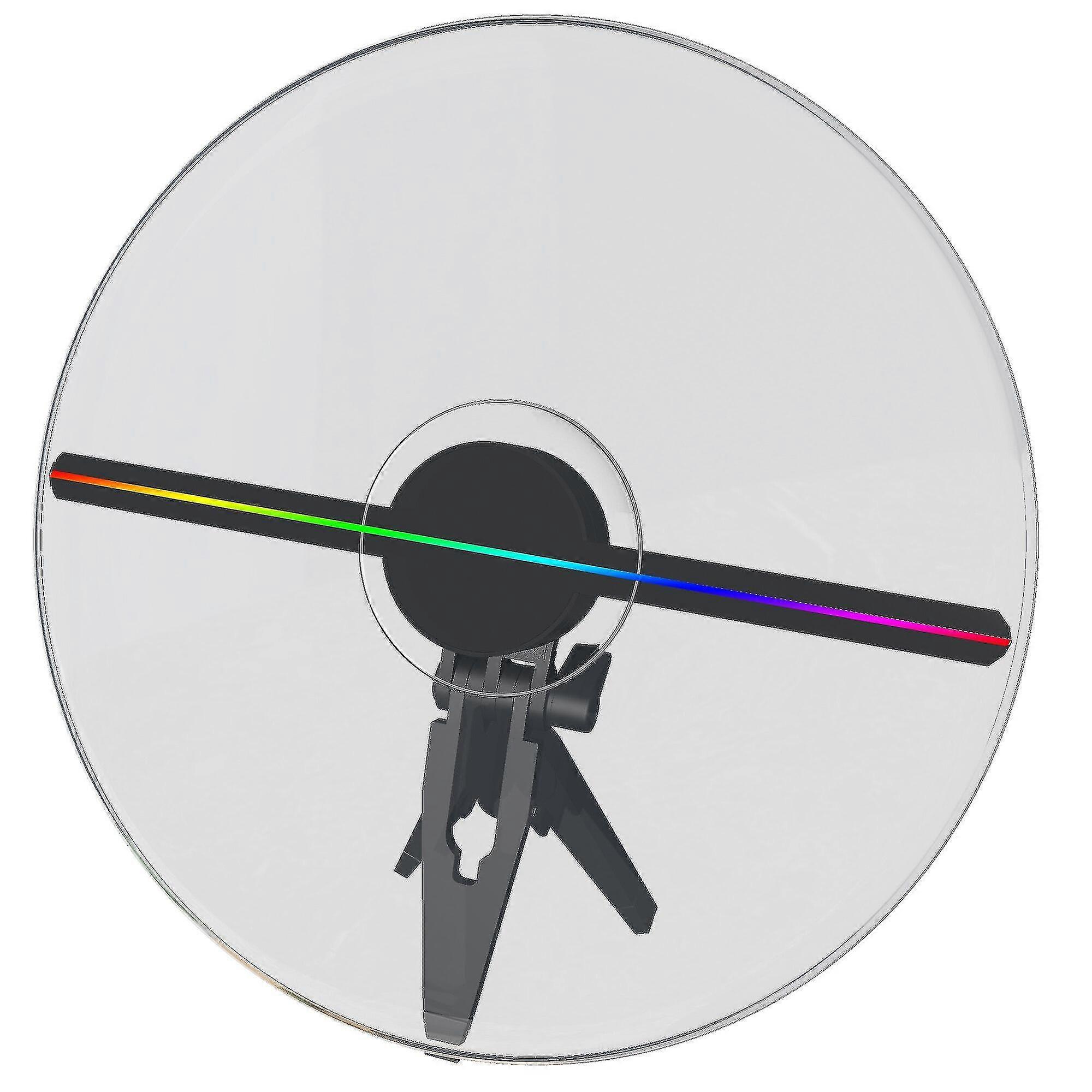 27cm 3d Led Hologram Fan Advertise Player Projector With Transparent Round Protective Cover For Party Store Sign Shop Bar
