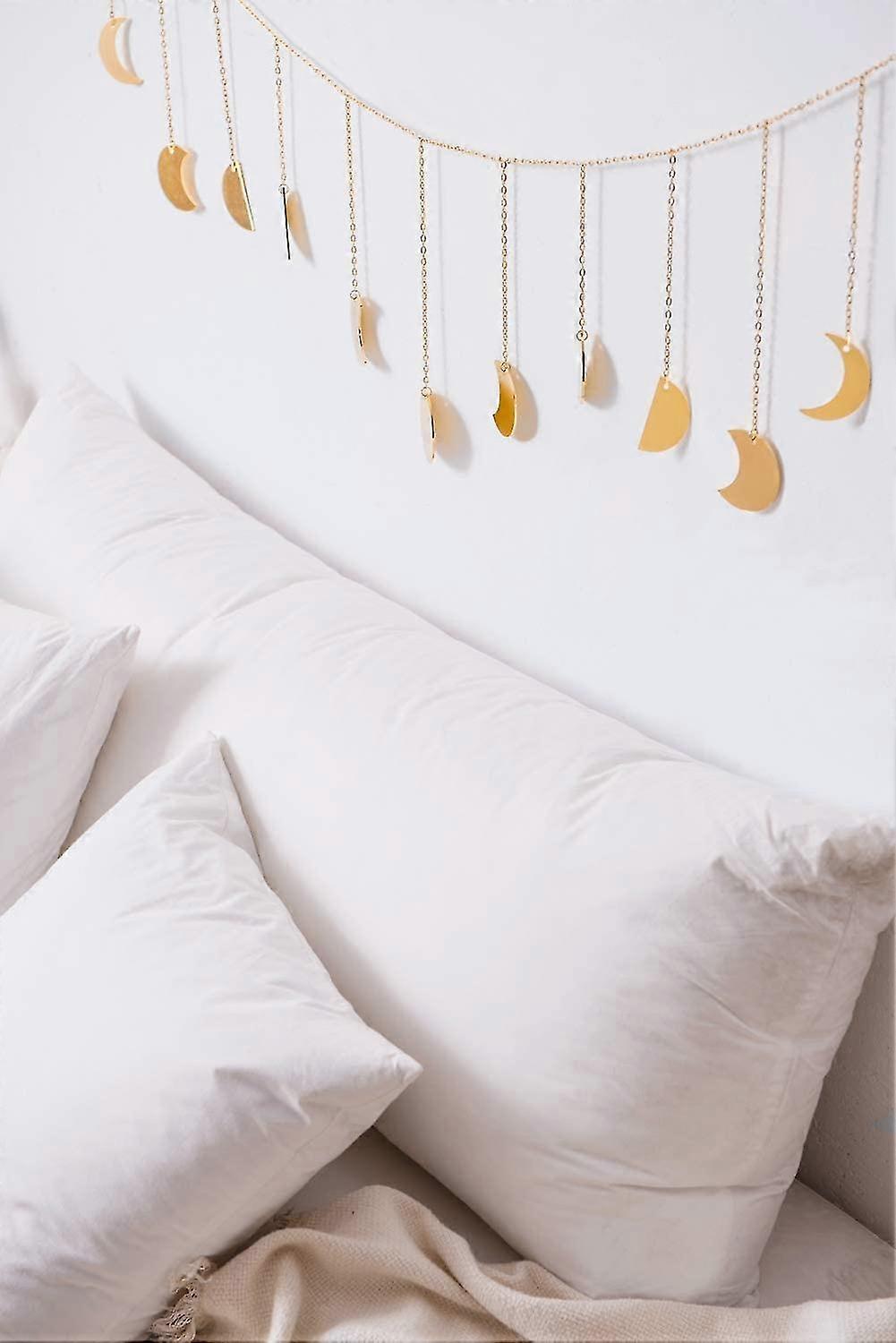 Moon Phase Wall Hanging Banner, Boho Bedroom Decor