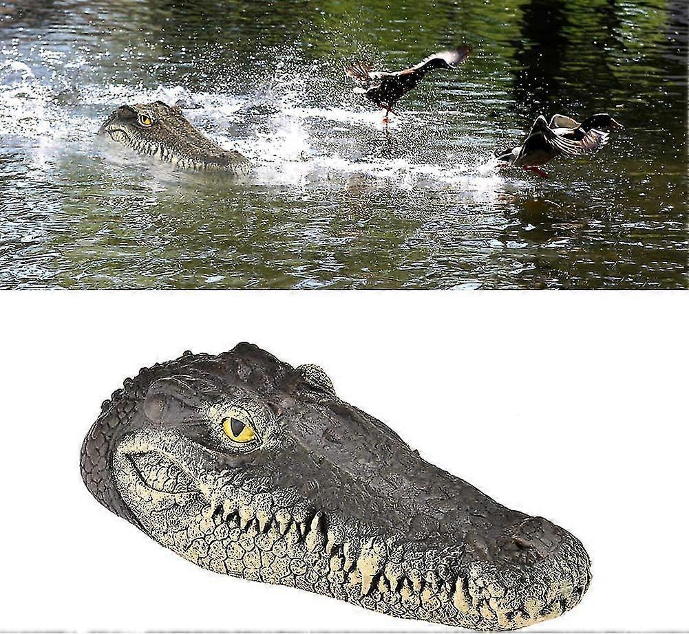 Floating Crocodile Head Bait In Pond, Floating Fake Crocodile Head In Outdoor Swimming Pool To Deter Ducks