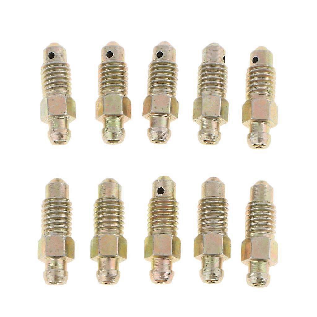 10 Pieces Car Front and Rear 25mm Brake Bleeder Screws M8*1.25mm