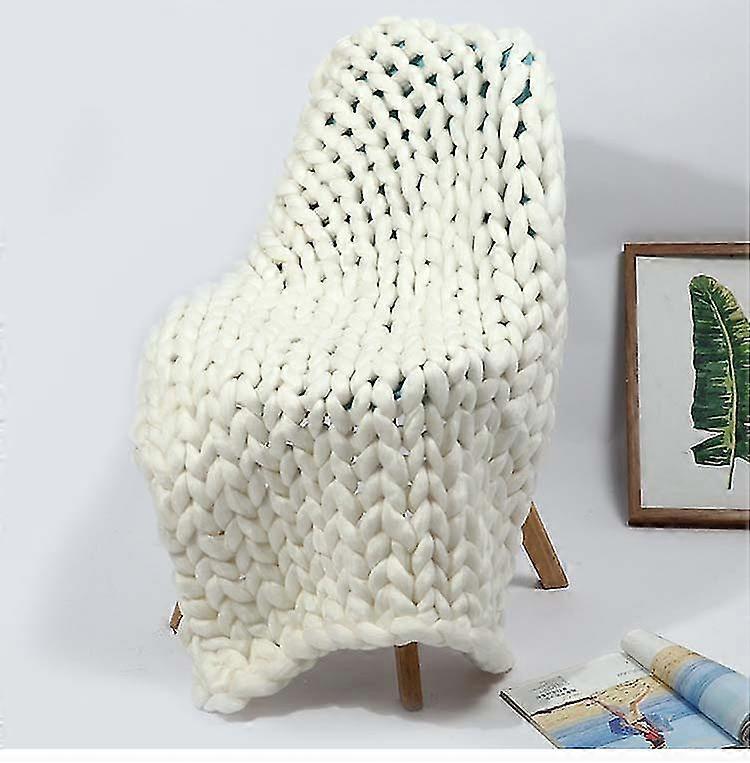 8 Cm Lar Chunky Knitted Thick , Yarn Woolen Throw Sofa