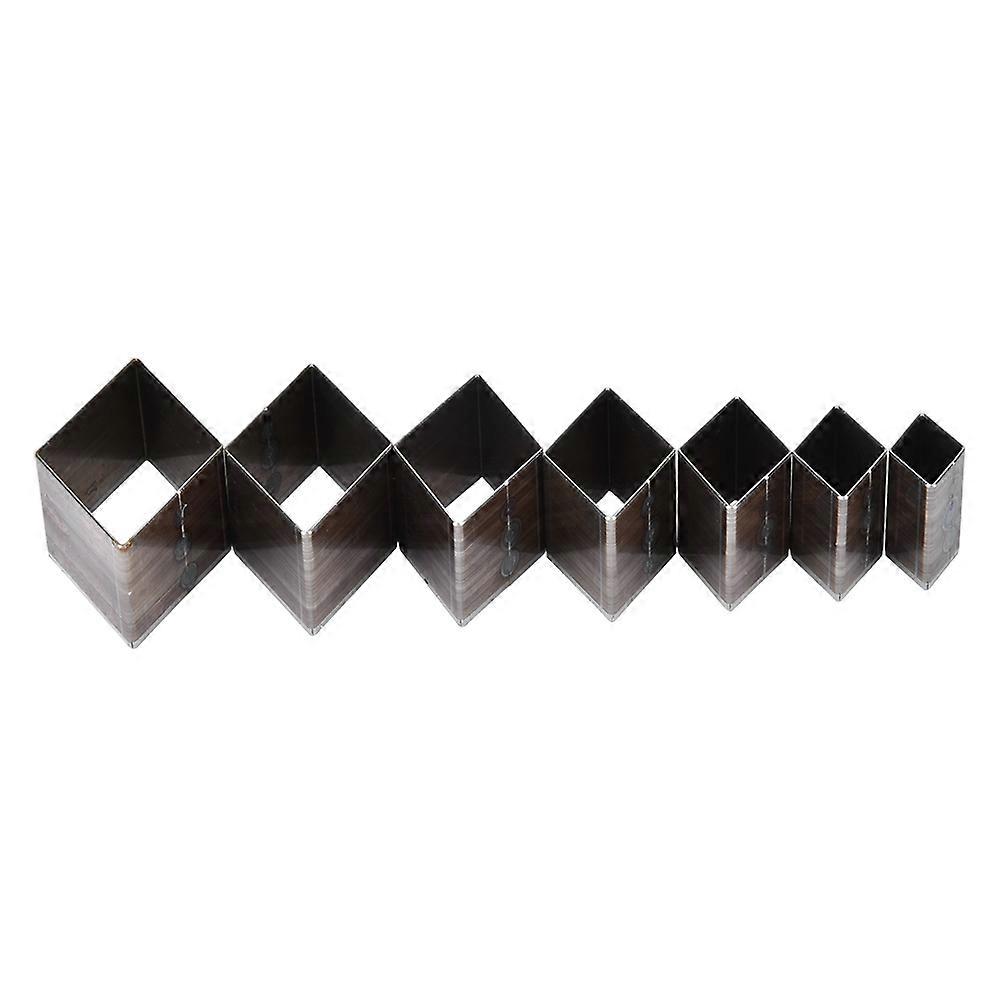 Läder skärande mögel form set 7st i diamantform för hantverk 20-50mm