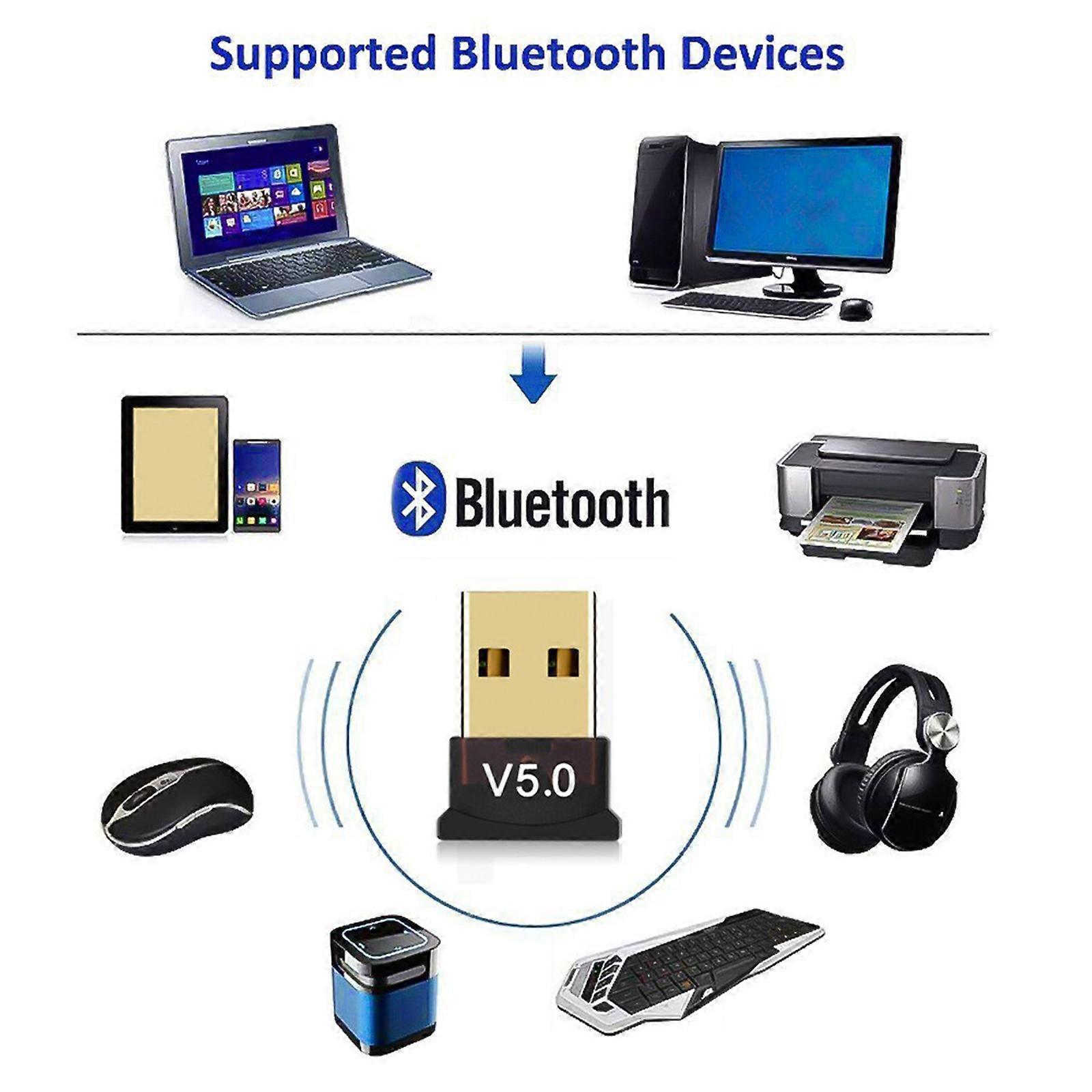Bluetooth-modtager plast Creative USB Robust holdbar sort 5.0 transmissionsafstand 20 meter Ny adapter