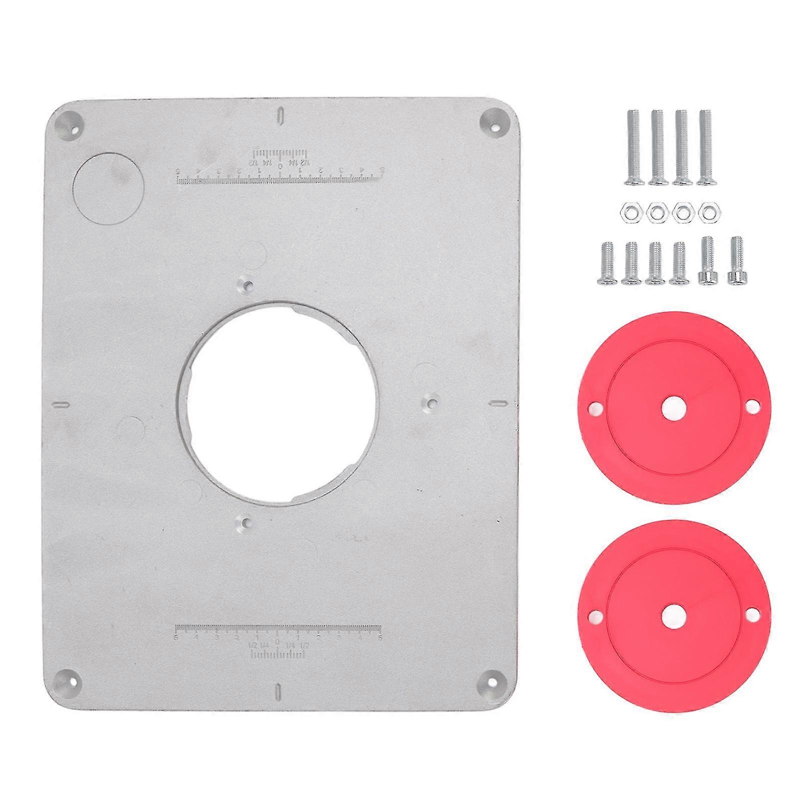 Aluminium Router Table Insert Plate for Bosch 1611 1615 and FEIN RT1800 - Compatible with 624 625 (4-1732in)