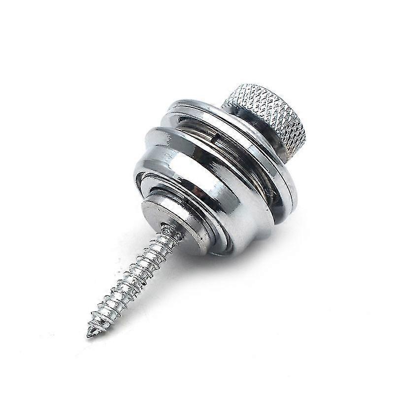 Guitar Strap Locks, Security Straplocks/locking Buttons For Electric/semi/acoustic/bass Silver(2pcs, Silver)