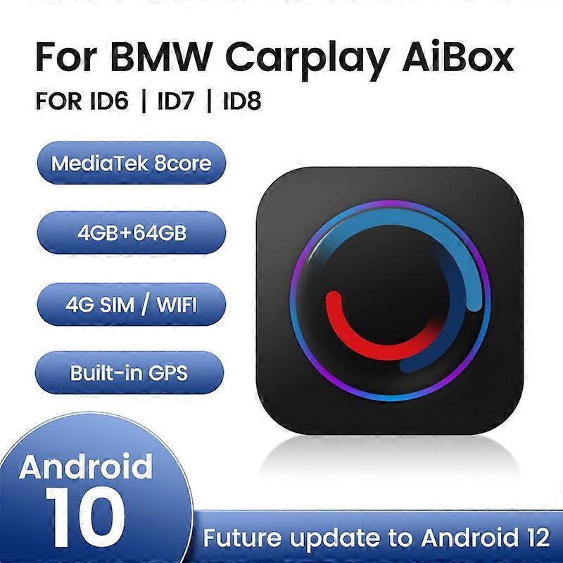 Tout nouveau AI Box Android 10 mise à niveau Carplay 4 + 64G pour BMW F10 F20 F30 8-Core prend en charge la 4G et le WiFi GPS intégré Google PLay Store