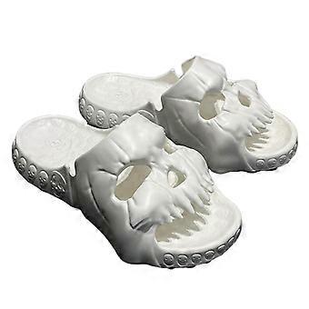 Skull Design Single Band Slides Thick Bottom Summer Pillow Platform Slippers For Women Men Indoor & Outdoor-ZZY