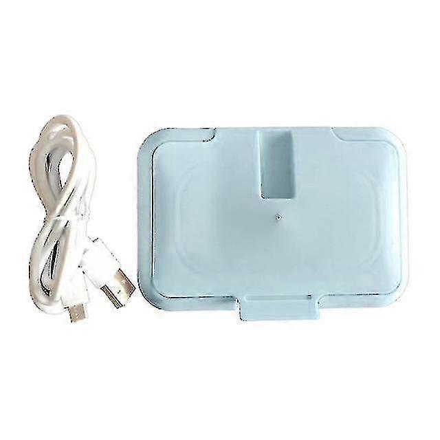Usb Portable Wipes Heater Thermal Warm Wet Towel Dispenser Napkin Heating Box Cover Home Car Mini Tissue Paper Warmer( Color : Blue )