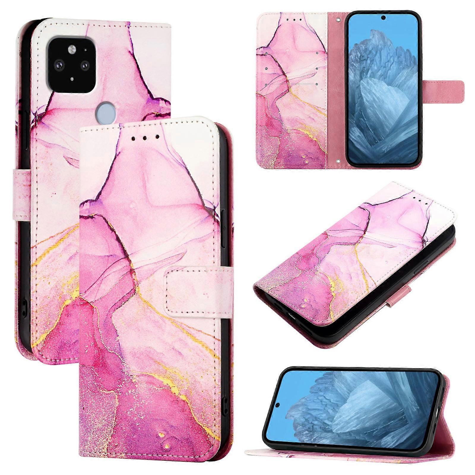 Marble Leather Phone Case For Google Pixel 5 XL / 4a 5G