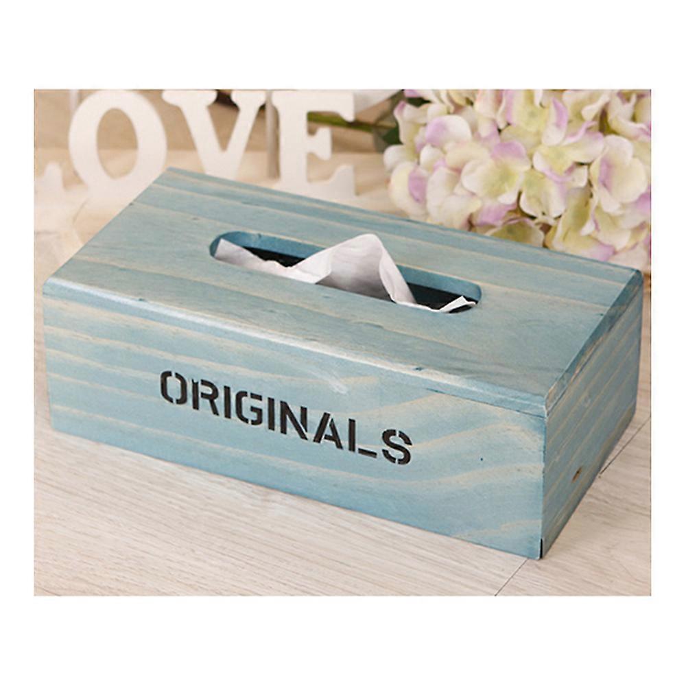 Hotel wooden rectangular tissue box creative napkin box