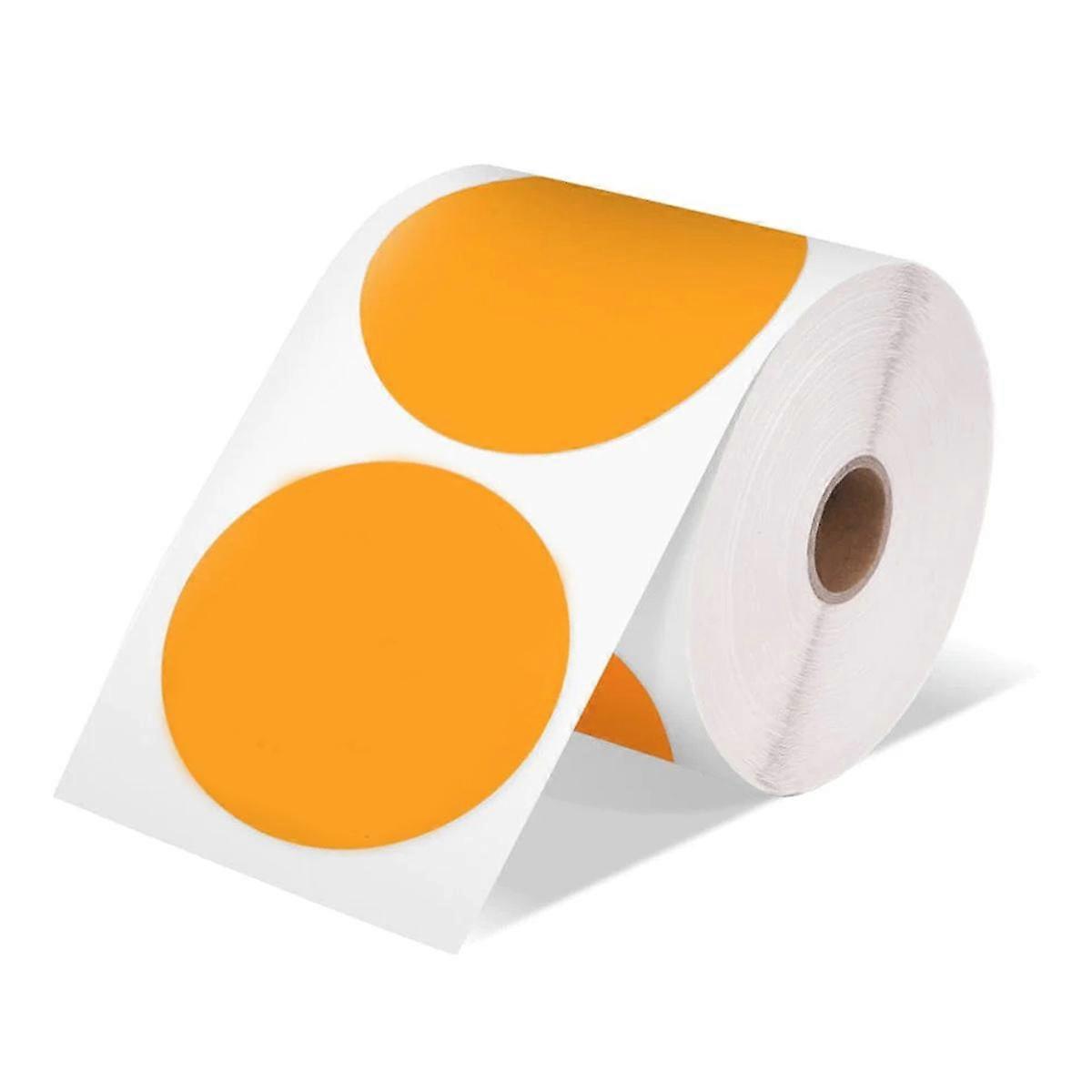 Shipping Label Printer Label Sticker Round Label Square Label DIY Logo Design Small Business 2X2 750Pcs Orange