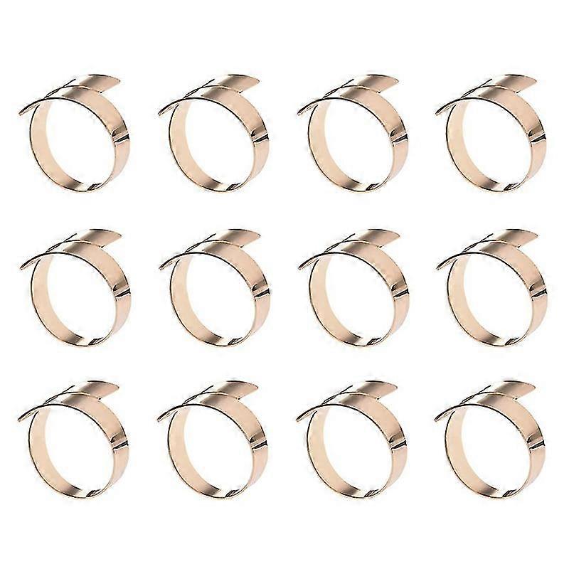 12 st Hotellrestauranger Creative Metal Servett Ring Guld