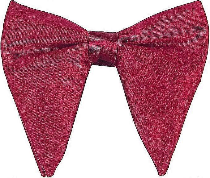 Redmen's Oversized Silk Satin Bow Tie Solid Color