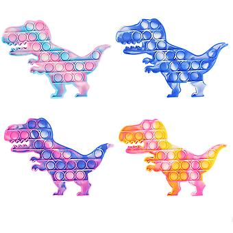 Push Pop Bubble Fidget Sensory Toys Set, Pop It Fidget Toys For Anxiety Relief Push Fidget Giocattolo Silicone Stress Reliever Giocattolo (4 Pack Dinosaur)