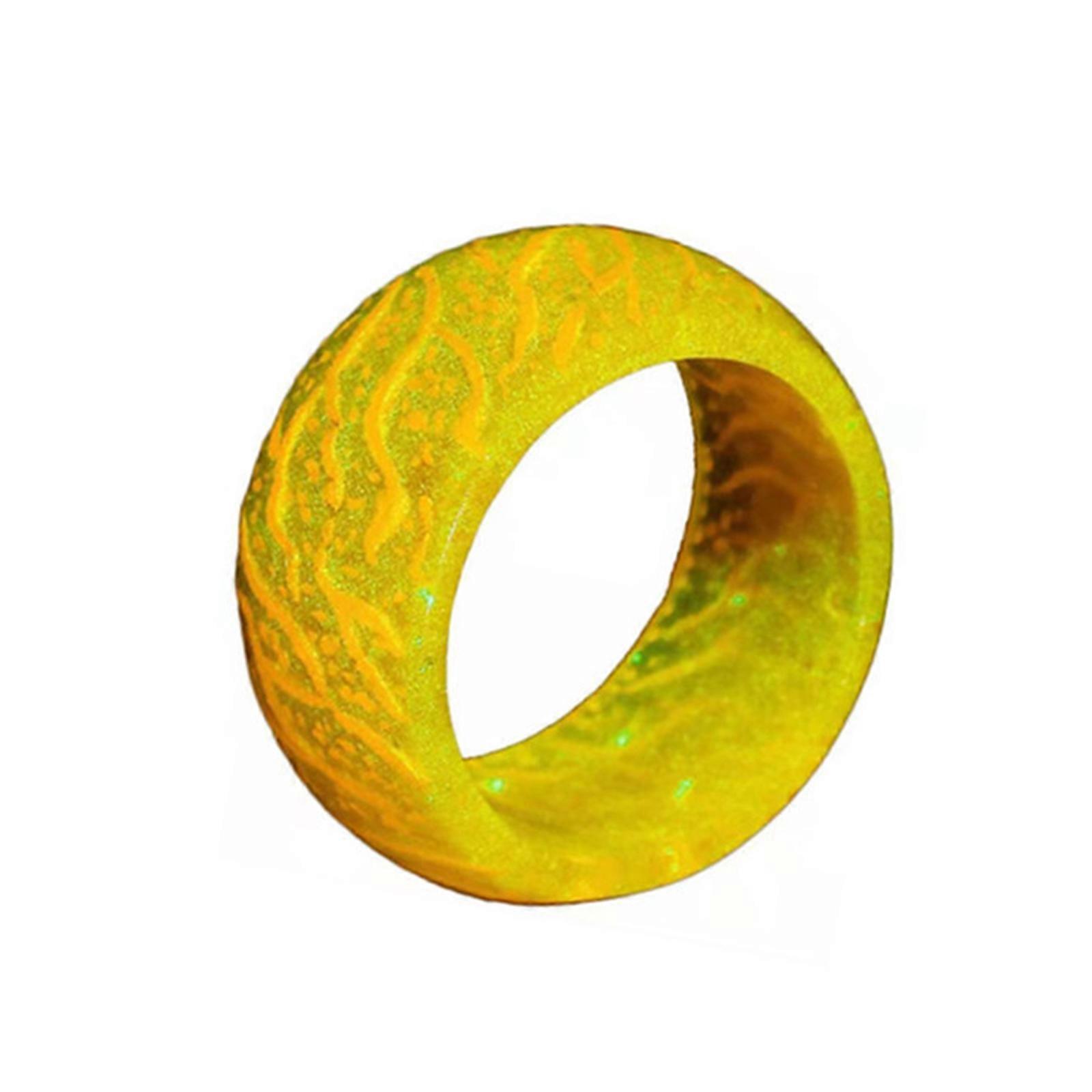 Bague en résine simple et mignonne Anneaux lumineux lumineux brillant dans le noir anneaux cadeau
