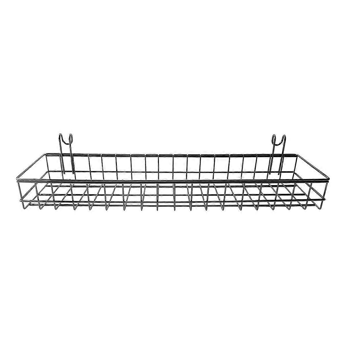 Hanging Basket for Wire Wall Grid Panel, Multi-Function Wall Storage and Display Basket, 40X10X5CM