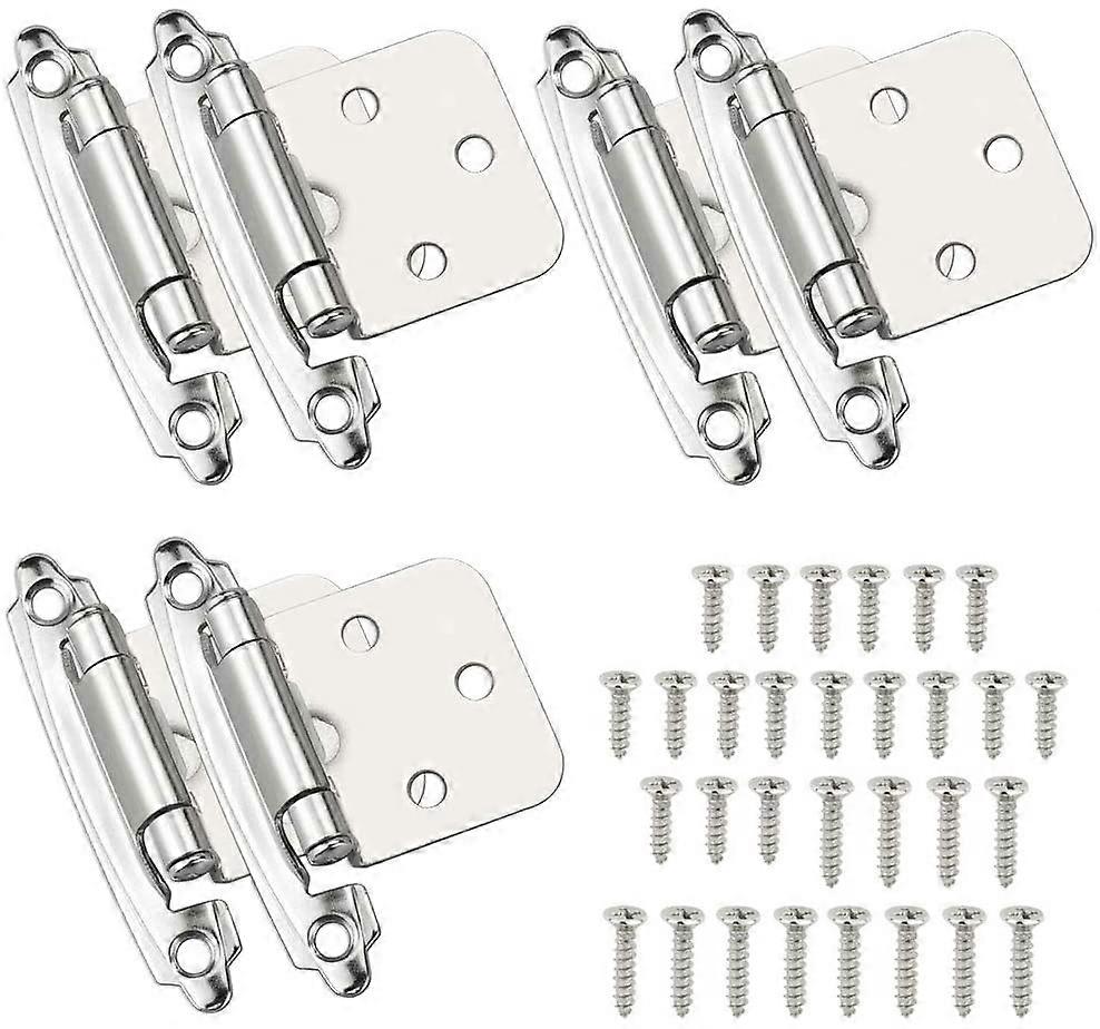 6 Pcs Hinge Door Self-Closing Hinge Cold Rolled Steel Material Hinge Spring with Damper for Door Cupboard Shoe Cabinet Bookcase Wine Cellar