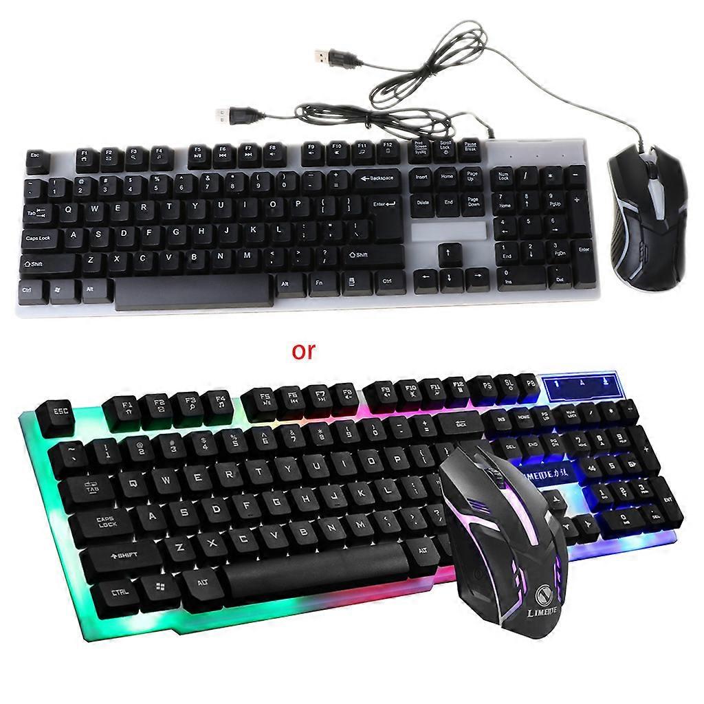 Computer PC Accessory GTX300 USB Wired RGB Backlight Mouse Keyboard Combos Set