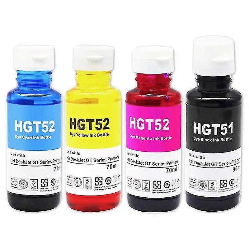 high qualityDye Ink Kit Compatible For Hp Gt51 Gt52 Gt 51 52 For Gt5810 Gt5820 5810 5820 Deskjet Printer Ink 90ml Black And 70ml Color