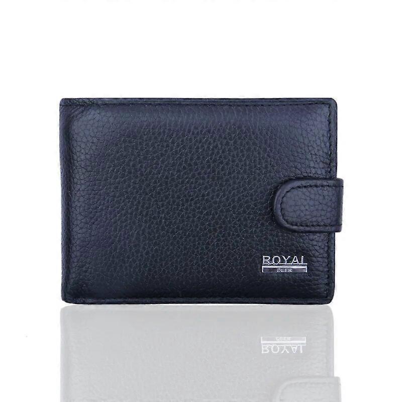WB60 Wallet Men 100% Genuine Leather New Brand Purses for men Black Brown Bifold Wallet Wallets With Gift Box
