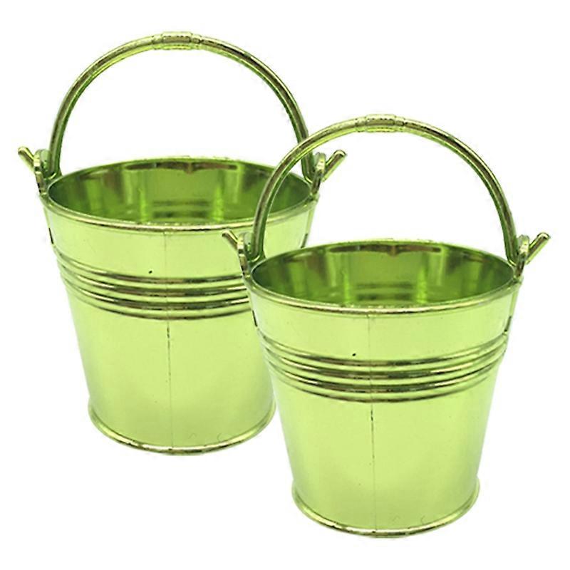 2Pcs Multi-use Anti-slid Handle Candy Storage Bucket Plastic Creative Festive Touch Snack Storage Bucket for Party