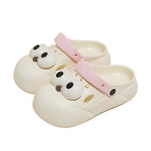 Pantofi cu găuri pentru femei, EVA cu un puternic sentiment de a călca pe fecale, tălpi groase pentru îmbrăcăminte de vară, monstru drăguț cu ochi mari, bărbat leneș cu prepuț și 