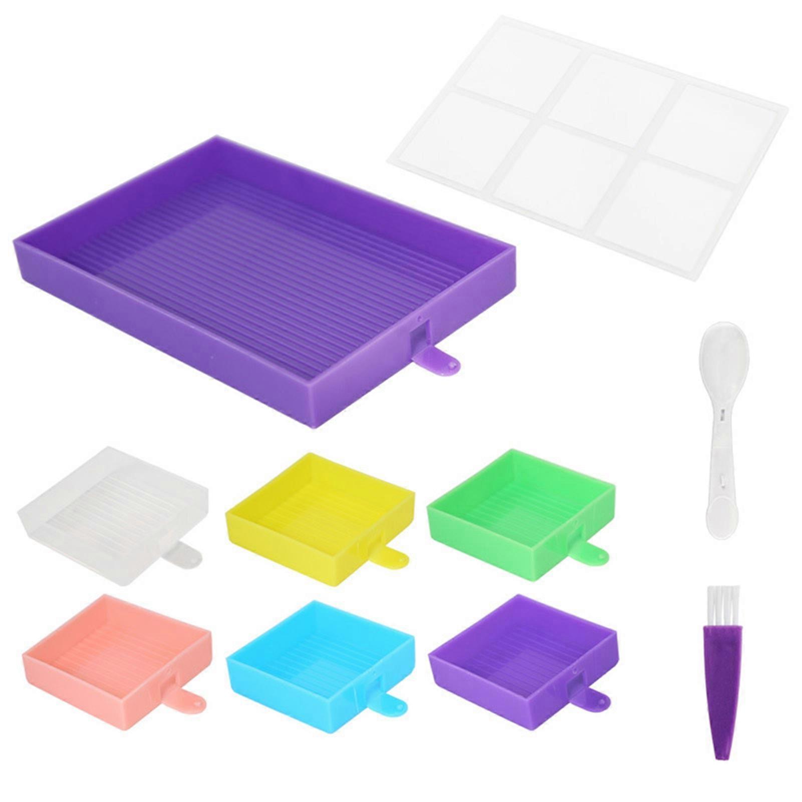 1 Set Diamond Painting Tool Pick-Up Pen Multi Grid Design Bead Plate Ten-Piece Set Multifunctional Classification Separated Stitch Embroidery Accessor