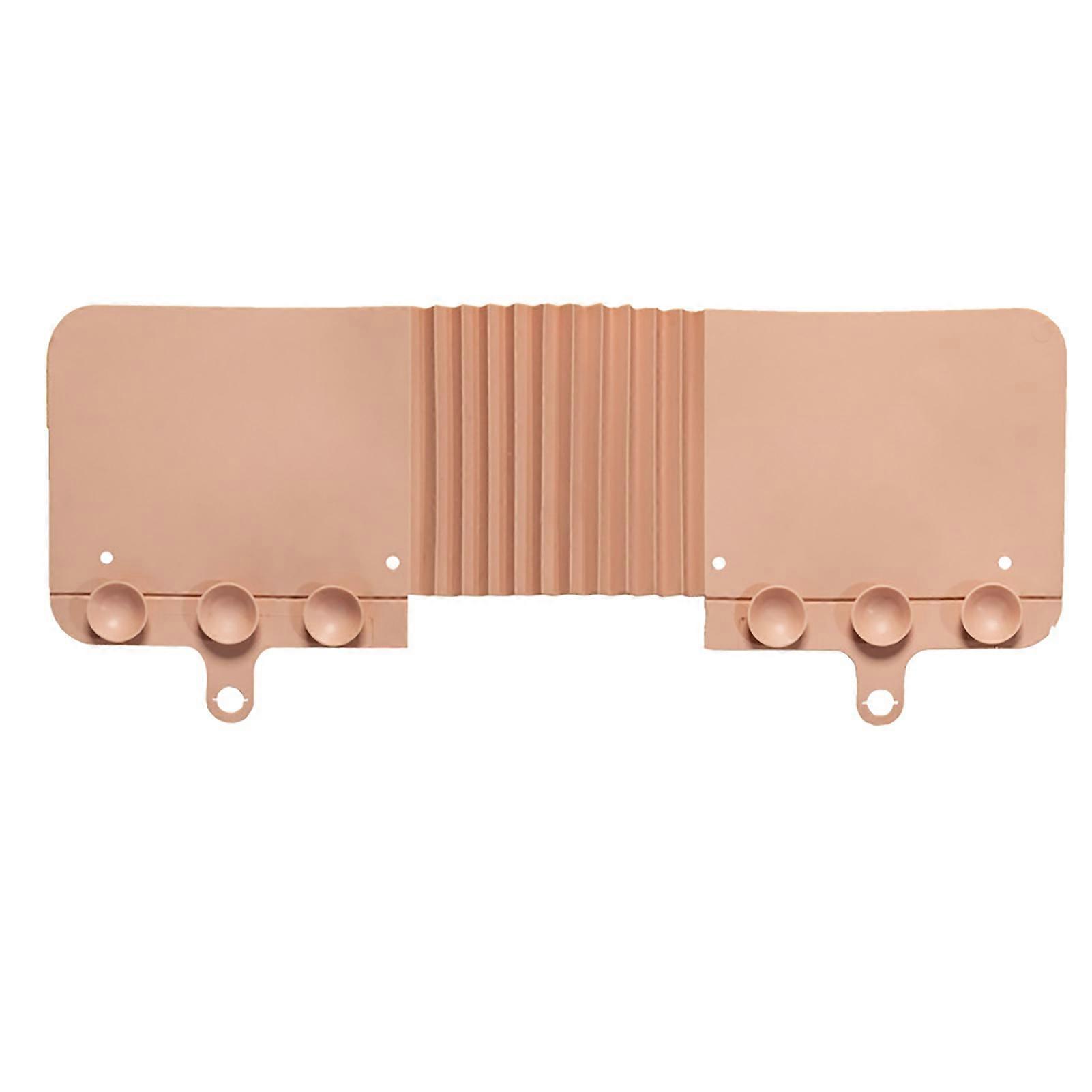 Basin Board Easy to Install Solid Color Traceless Scalable Design Keep Clean Splash Proof Foldable Suction Cup Oil-Proof Sink Baffle for Kitchen