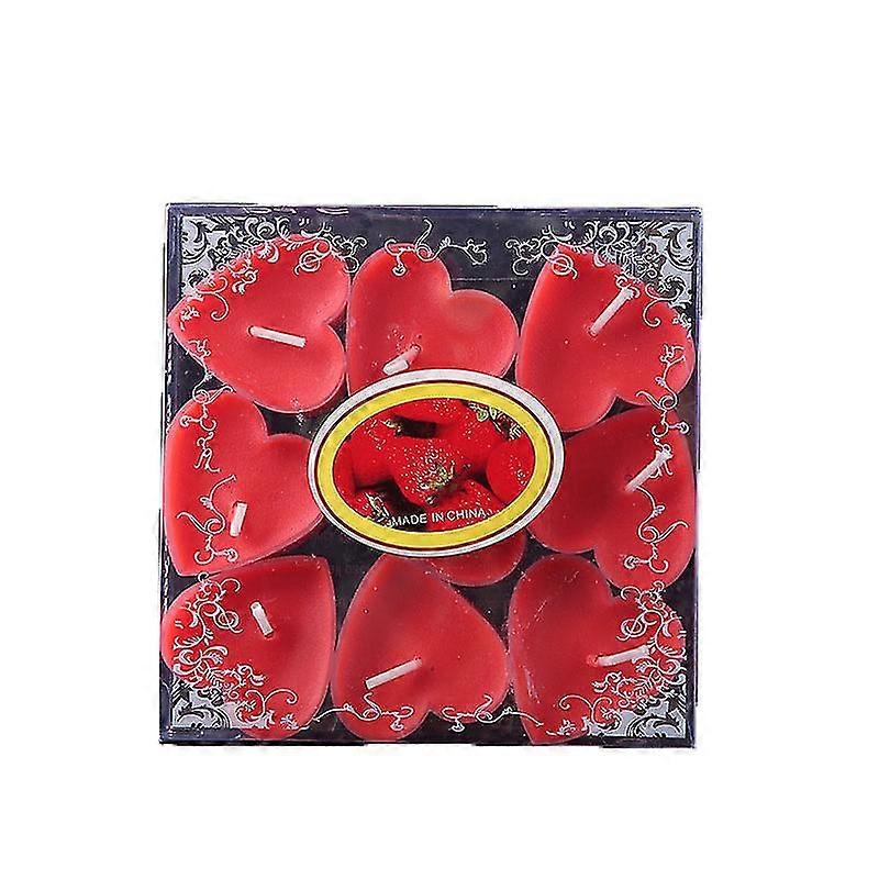 Scented Candles, 9 Pcs Sweet Romantic Love Heart Shaped Candle For Home Wedding
