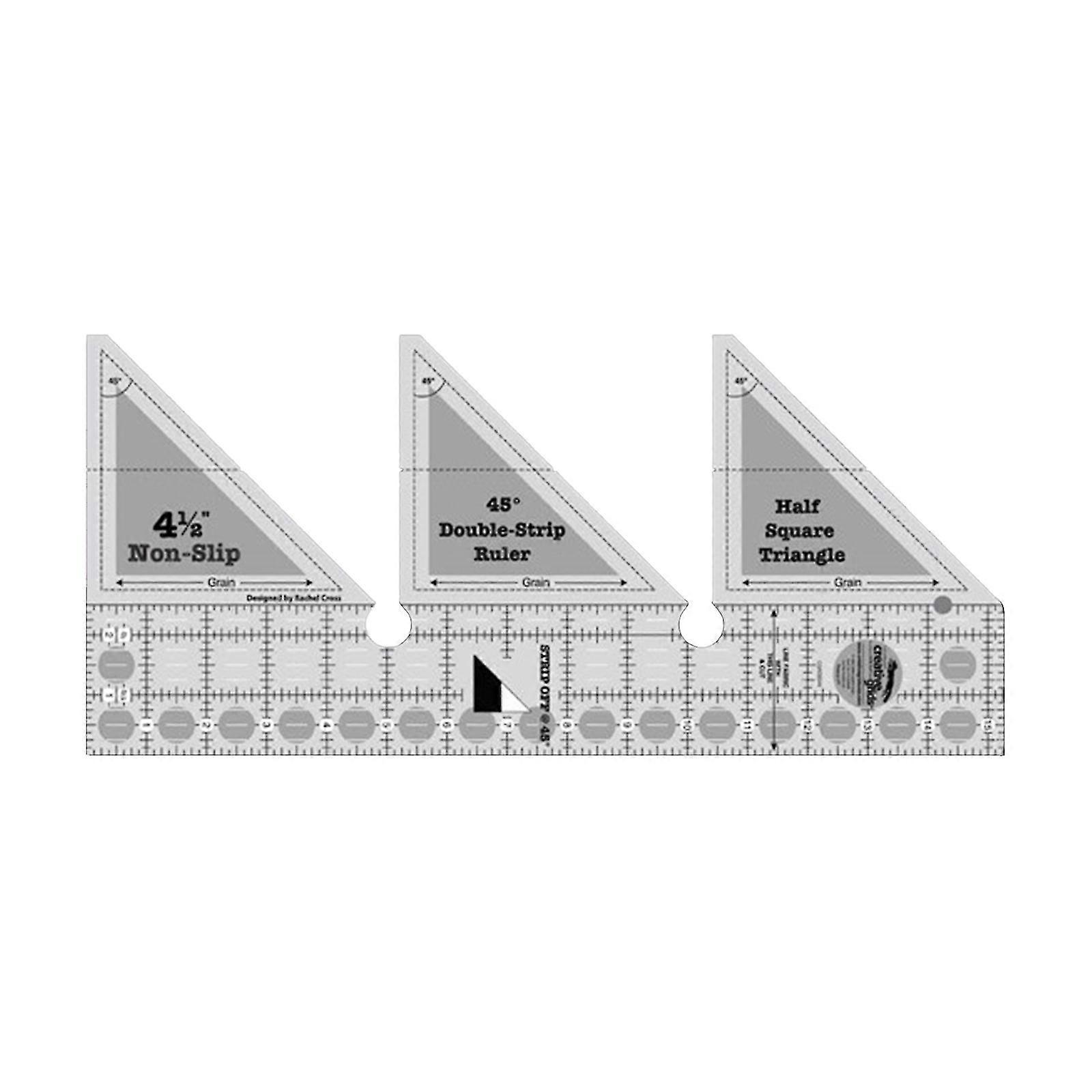 Patchwork Ruler Quilting Template For Sewing Craft Transparent 45 Diy Perforated Seam Translucent Measuring Tool