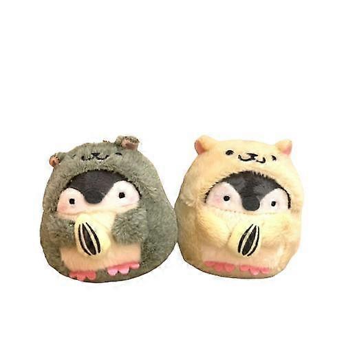 かわいいポジティブエネルギーメロンの種ペンギンハムスターぬいぐるみ人形キーホルダー人形ペンダントの12個