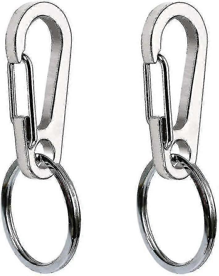 2パックドッグタグクリップ、ステンレススチールヘビーデューティクリップペットIDタグ