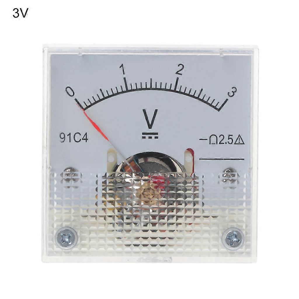 91C4 til DC voltmeter Analog Panel Spændingsmåler Mekanisk Pointer Type 3/5/10/