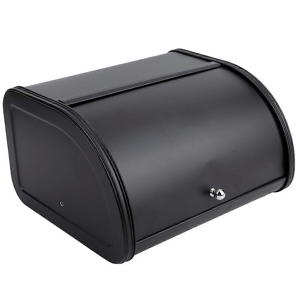 Large Capacity Bread Box Holder Container Kitchen Storage Organizer (Black)