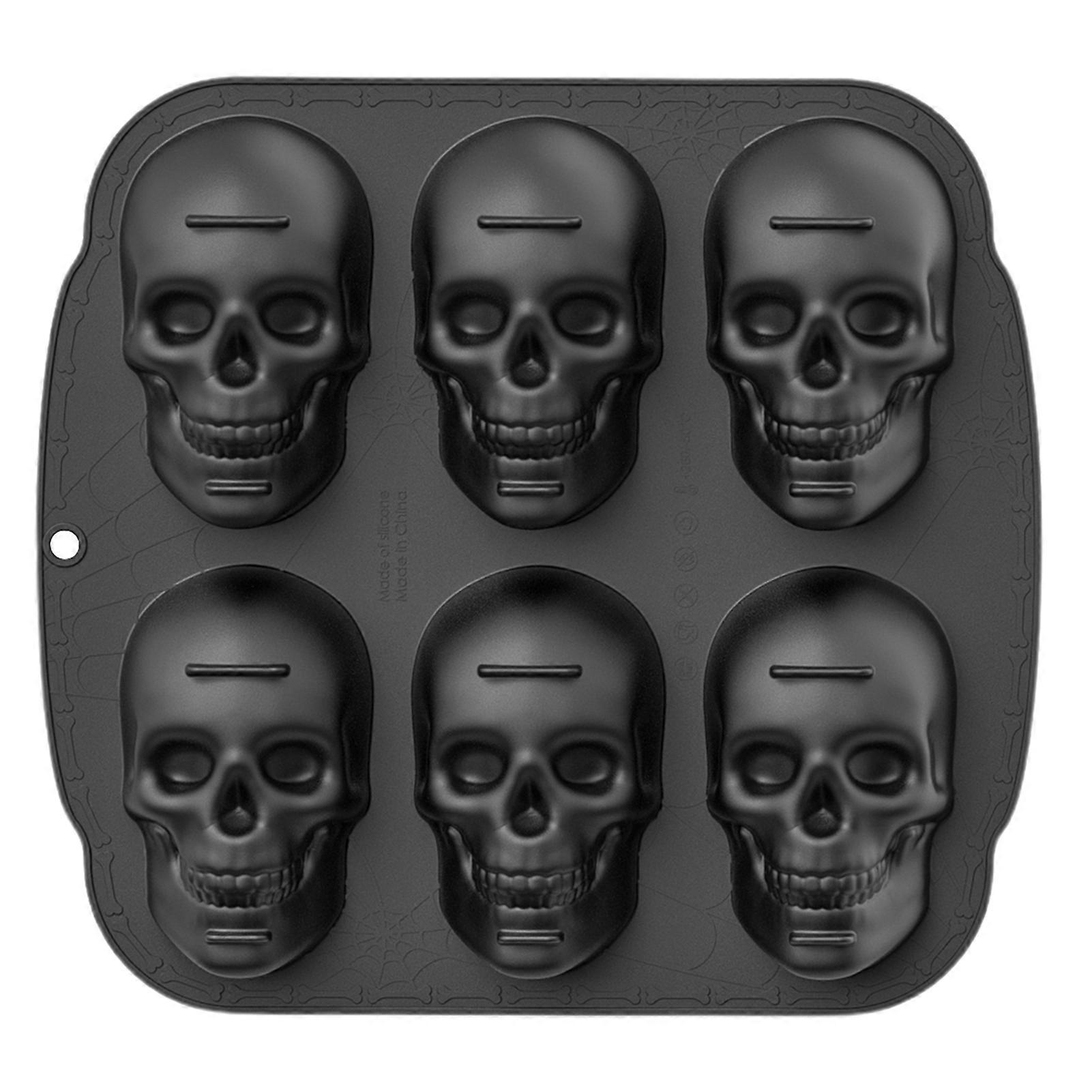 قالب الكيك مقاوم للحرارة الغذاء الصف مخيف سيليكون الجمجمة الخبز العفن لزينة حفلات الهالوين