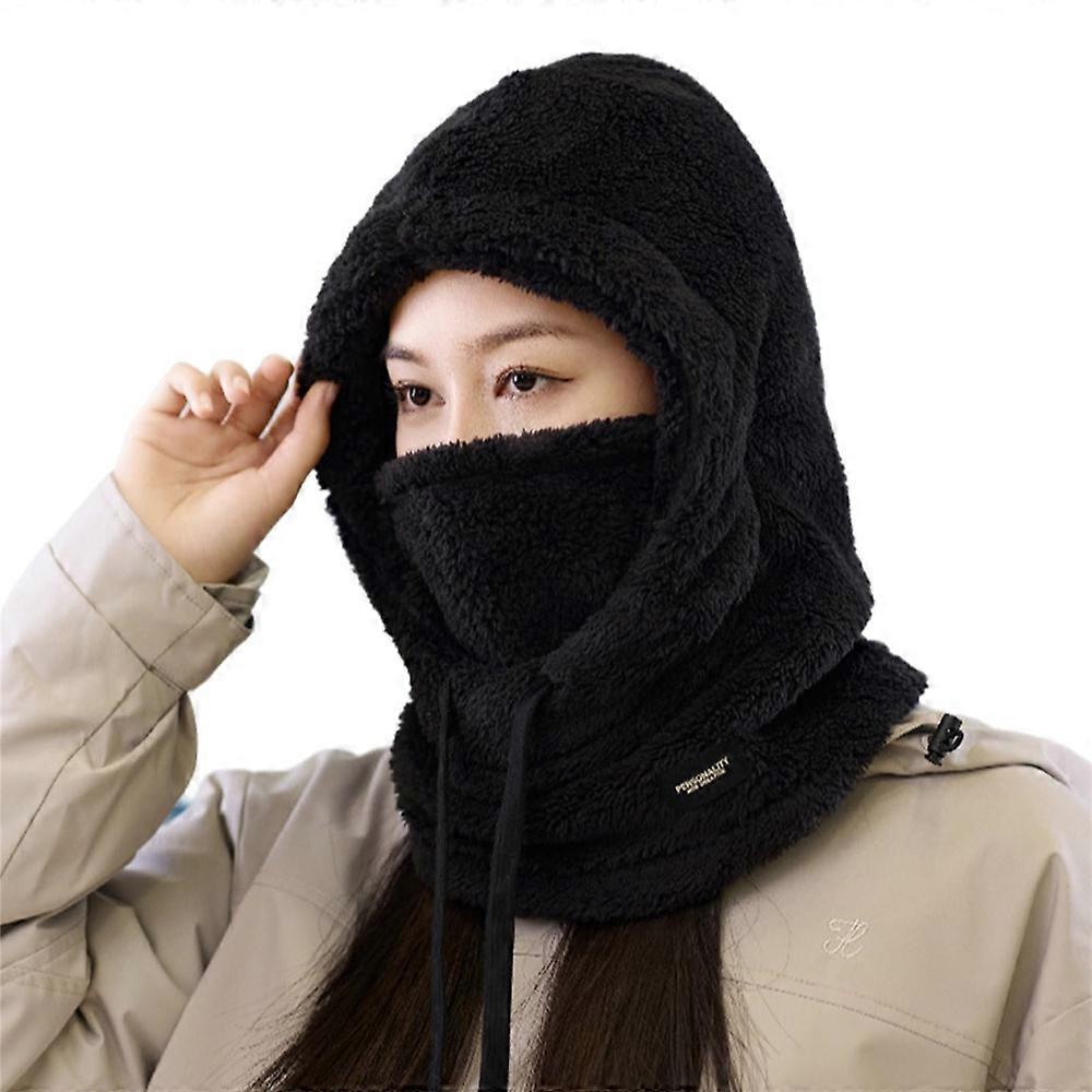 Thermal Fleece Balaclava Scarf Hat for Women Wind-Resistant Winter Ski Snow Face Neck Mask Warmer Snood Hood Cap