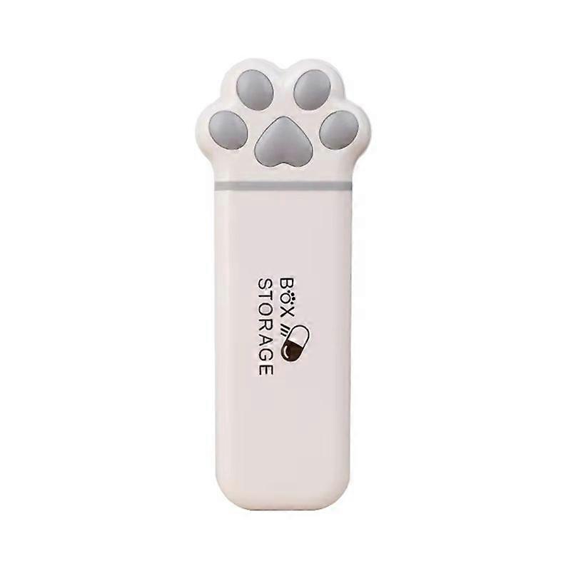 Mini Cat Storage Box - Portable, Multi-Functional Three-Grid Organizer for Medicine, Jewelry, and Small Items Grey