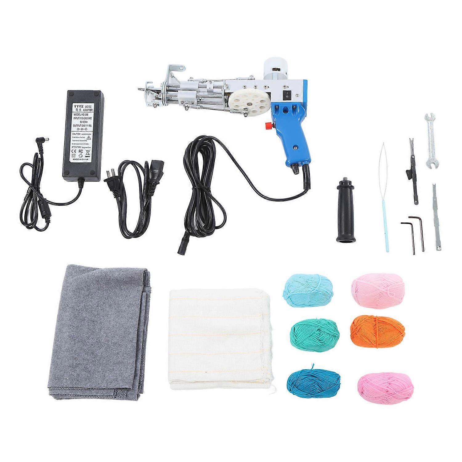 Electric Tufting Gun Kit 360 Degree Handle Rug Tufting Machine Shuttle Weaving Machine 100‑240V