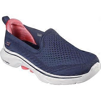 Skechers GO WALK 7 - Vina Textile Women's Navy/Coral Trainers