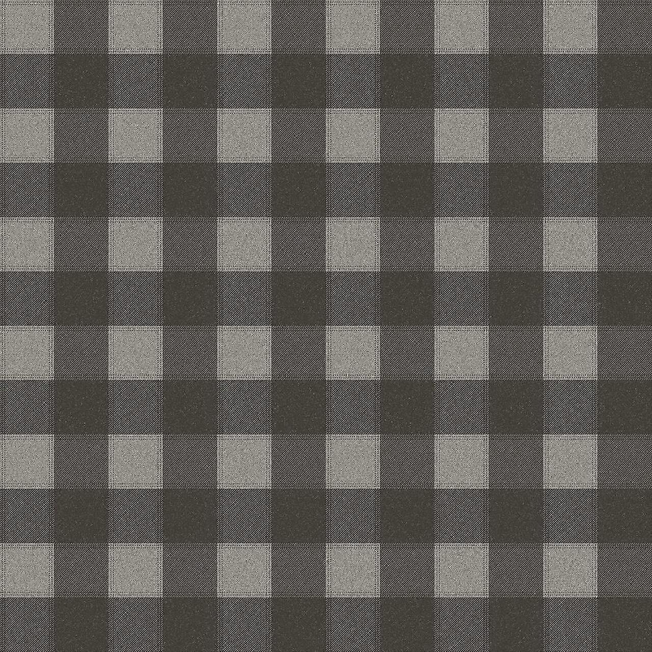 Galerie Tartan Check Grey Charcoal Wallpaper