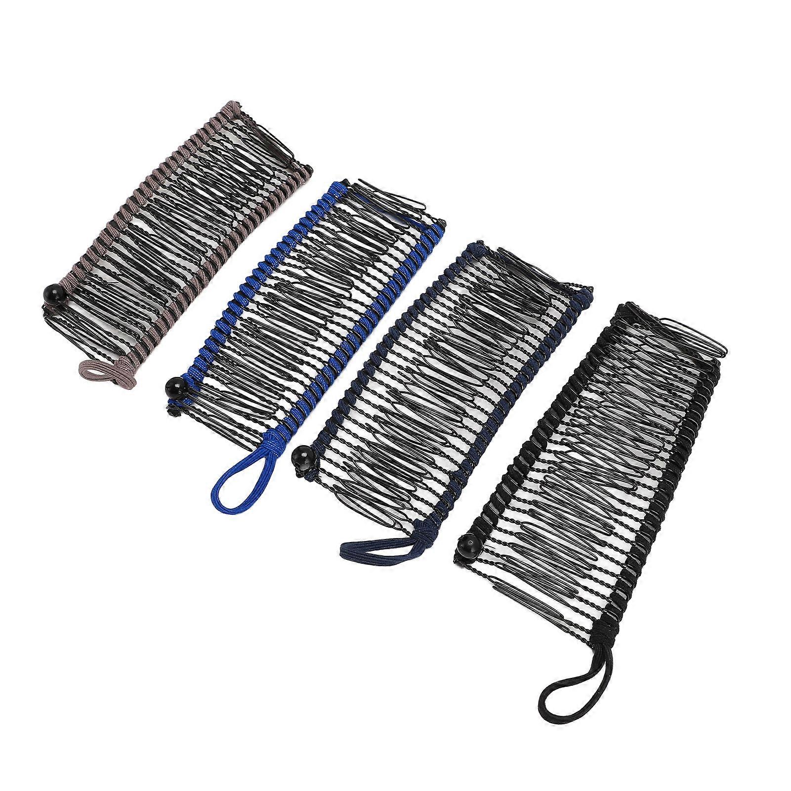 DTCY 4pcs 30 Teeth Banana Hair Clip Vintage No Crease Styling Maker Tool Ρυθμιζόμενο κλιπ τρίχας μπανάνας για σγουρά μαλλιά Πυκνά μαλλιά Κυματιστές αλογοουρές μαλλιών