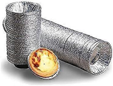 250PCS Disposable Baking Tinfoil Cupcake Circular Egg Tart Mold Cups