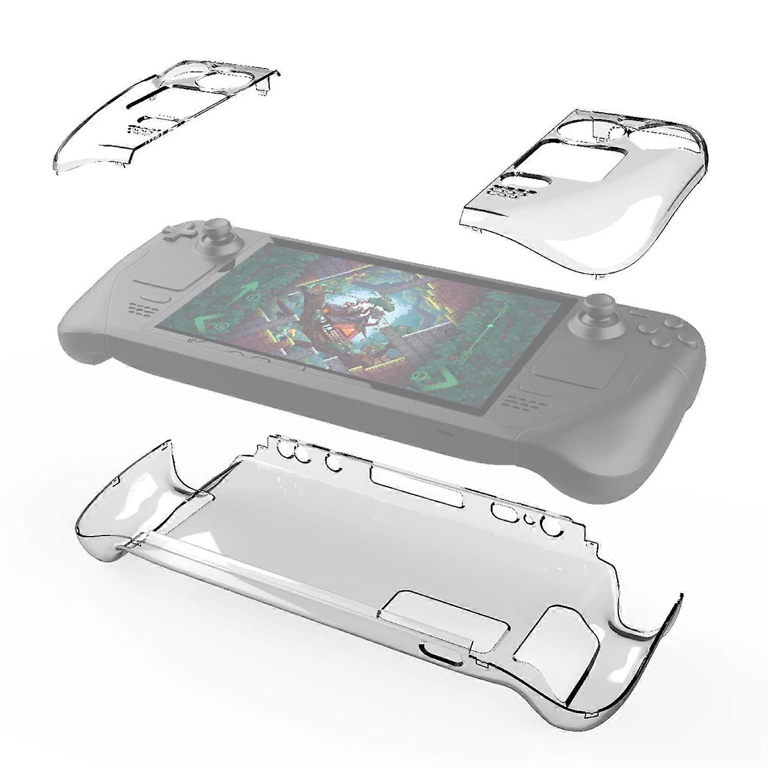 Split Crystal  Case for Steam Deck Game Console Crystal Hard Shell Case