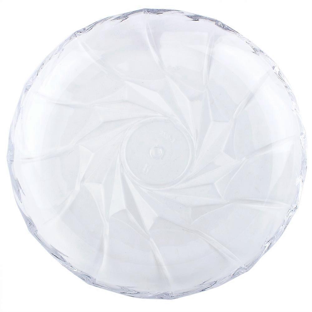 Round Transparent Multi-function Fruit Plate PC Cake Candies Snacks Dish Tableware Tray (#3)