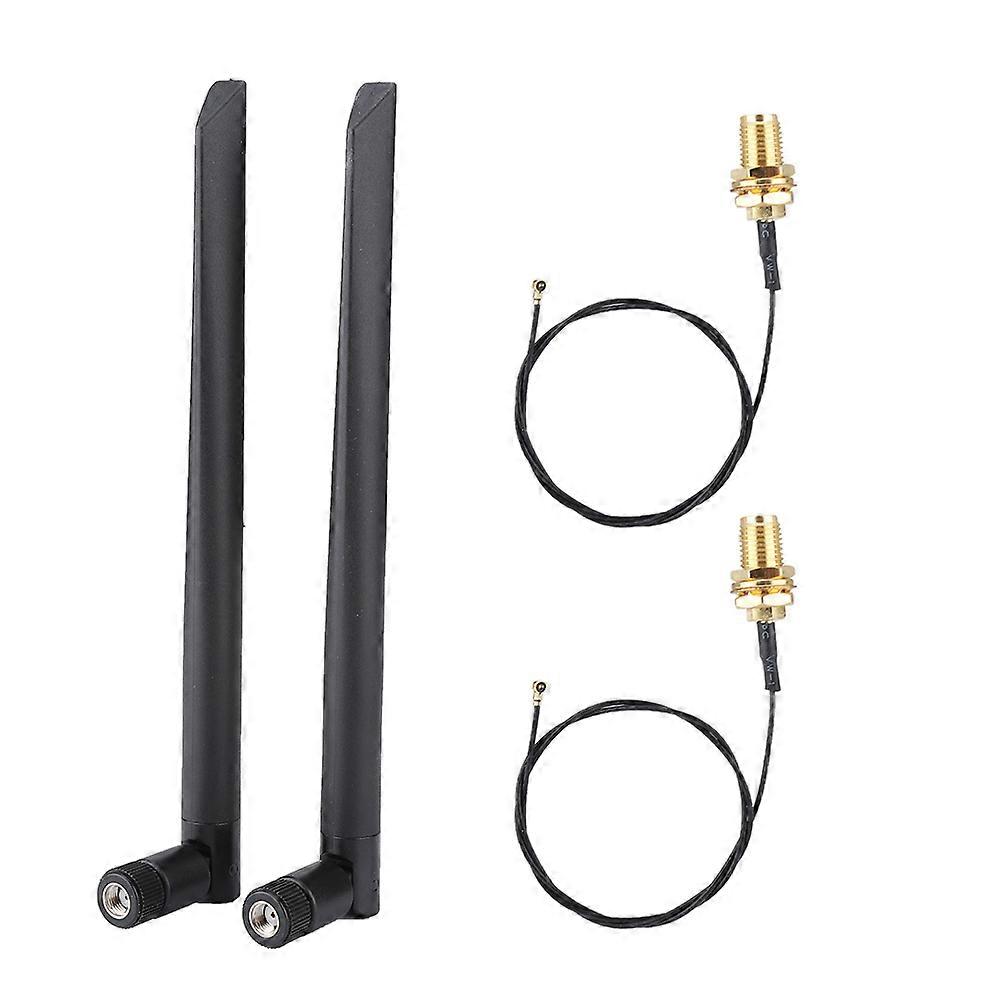 2PCS Mini PCI-E Wireless Network Card Connect Cable+2*6DBi Router Antenna
