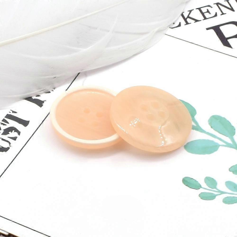 10Pcs/bag Beautiful 4-hole Buttons Round Concave Resin Buttons Skirt Blouse Sewing Accessories