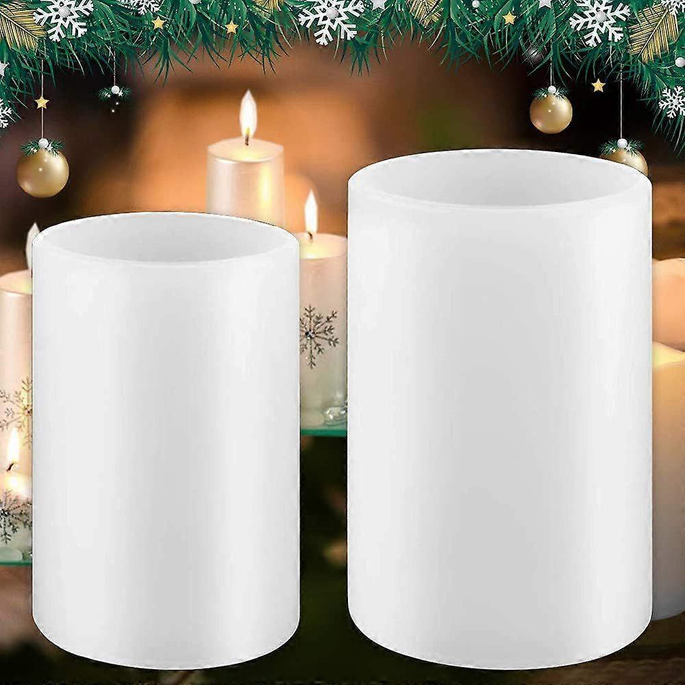 Set of 2 Silicone Molds for Making Column Shaped Candle Craft, Soap, Flower Samples, Resin Molds (2pcs)