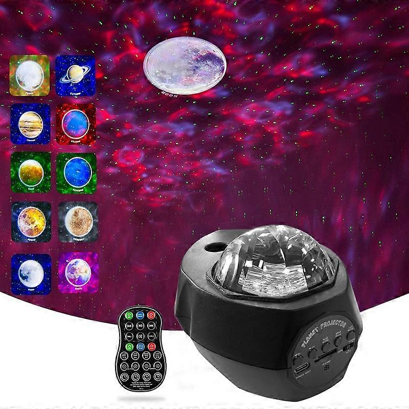 8W Planetary LED Aurora Bluetooth Projection Lights Remote Music Laser Lamp