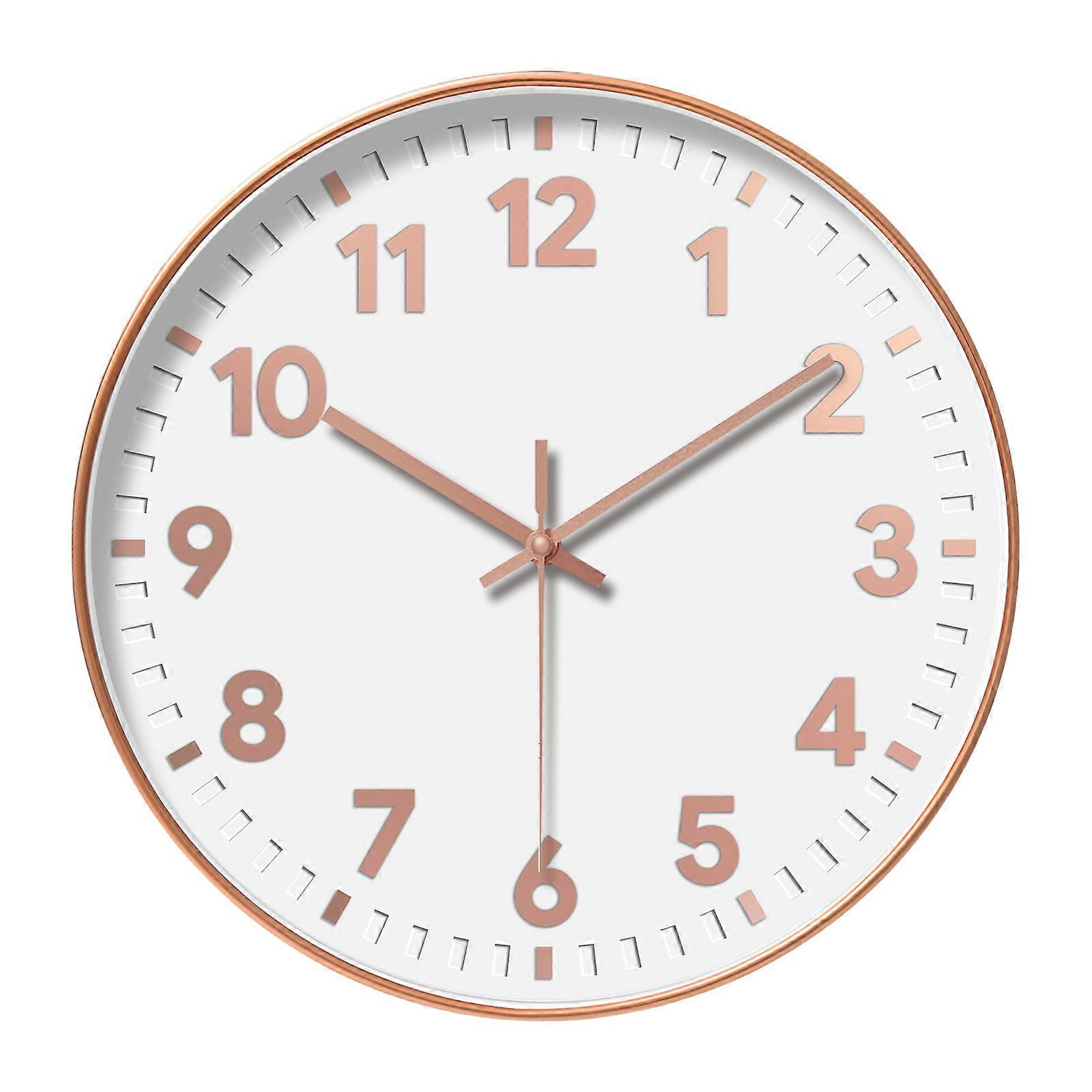 Modern Wall Clock Quiet 30cm Battery Powered Modern Analogs Clock for Kitchen Office Accurate Time Display Wall Clock